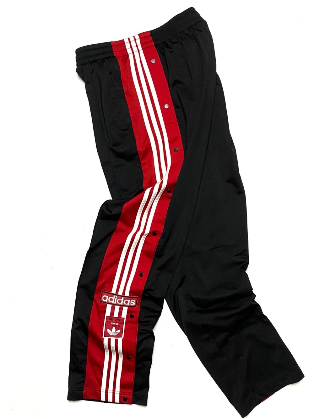 Adidas Originals Women’s Black & Red Classics Adibreak Snap Button Track Pants L